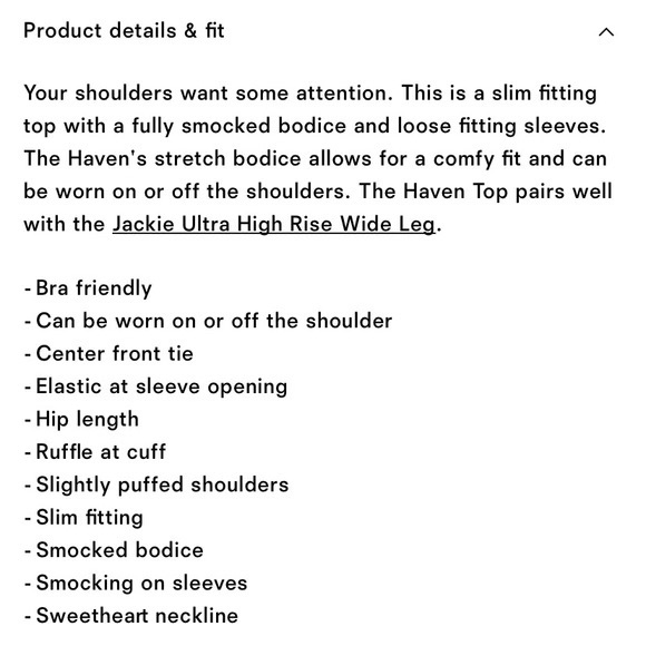 Reformation Haven Top NWT - Picture 5 of 5